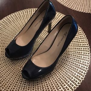 Navy Patent Leather Heels